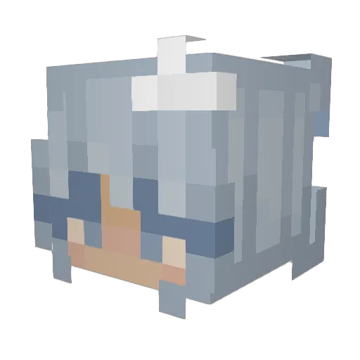 FNAF_CHICA Minecraft avatar head, 3D render