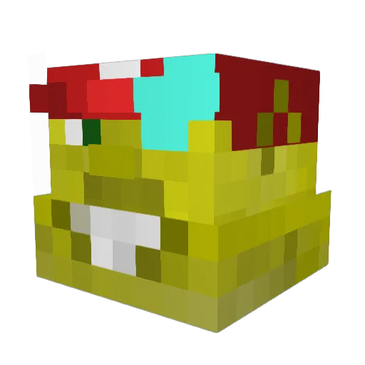 FNAGS Minecraft avatar head, 3D render