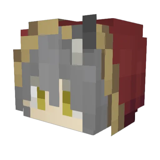 FNG2333 Minecraft avatar head, 3D render