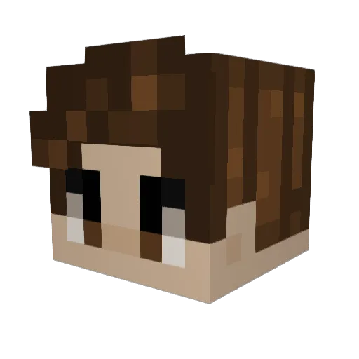 FNMoisty Minecraft avatar head, 3D render