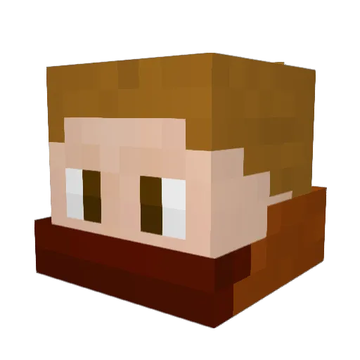 FNPlayz Minecraft avatar head, 3D render