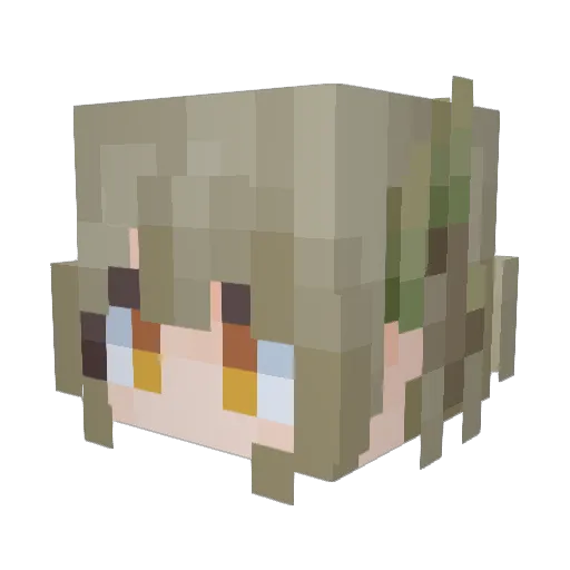 FNo_13 Minecraft avatar head, 3D render