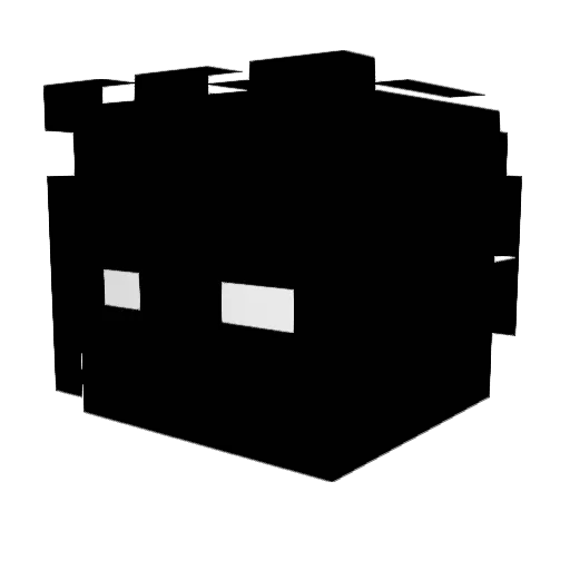 FOA9 Minecraft avatar head, 3D render