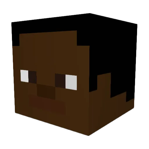 FOBBEO Minecraft avatar head, 3D render