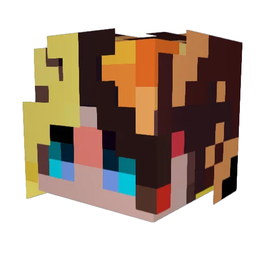 FOH_hakaki Minecraft avatar head, 3D render