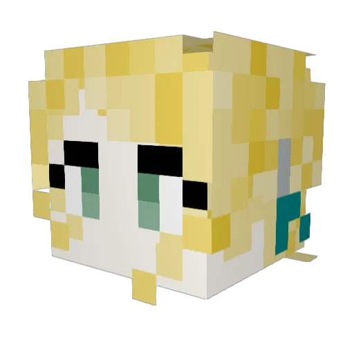FOIL22 Minecraft avatar head, 3D render