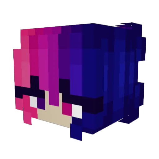 FOLOPAIN Minecraft avatar head, 3D render