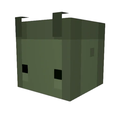 FOMMY Minecraft avatar head, 3D render
