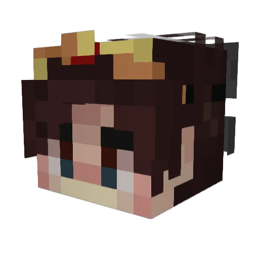 FONI1X Minecraft avatar head, 3D render
