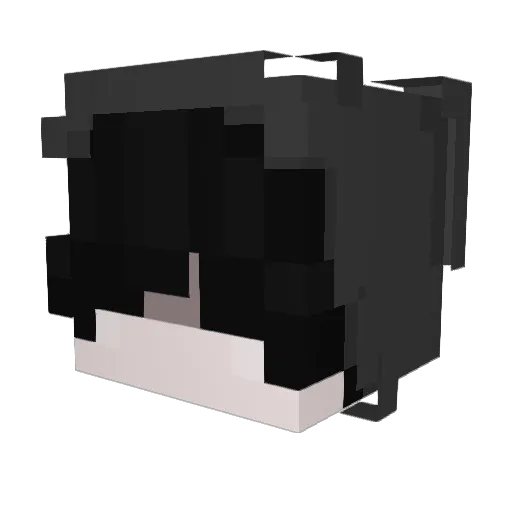 FOODCHAN Minecraft avatar head, 3D render