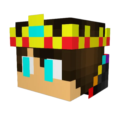 FOOOOEY Minecraft avatar head, 3D render
