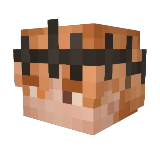 FOULET Minecraft avatar head, 3D render