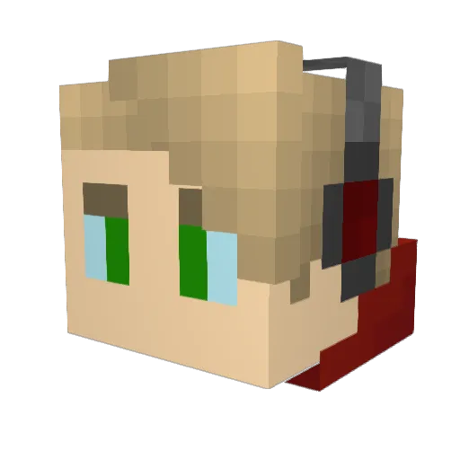 FOUR07 Minecraft avatar head, 3D render