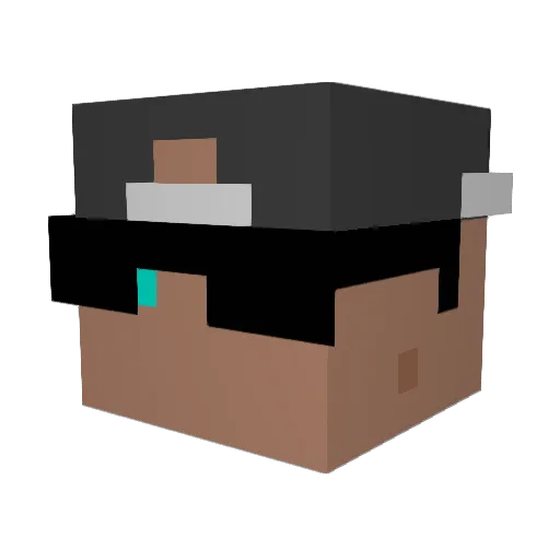 FOVnormal Minecraft avatar head, 3D render