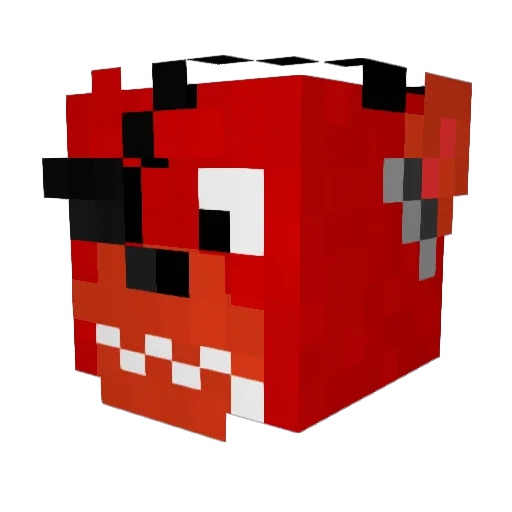 FOXITRON123 Minecraft avatar head, 3D render