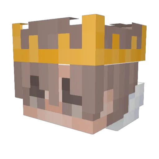 FOXMASTERS Minecraft avatar head, 3D render