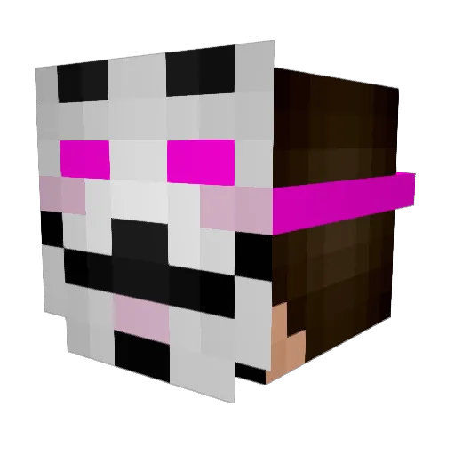 FOXNIGHTMAIRES Minecraft avatar head, 3D render