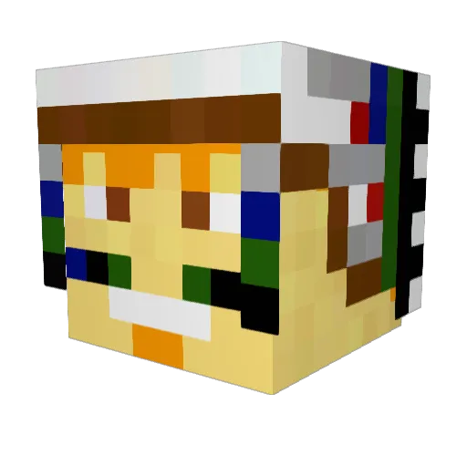 FOXSHADOW14 Minecraft avatar head, 3D render
