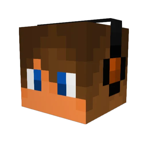 FOXTHEKILLER_ Minecraft avatar head, 3D render