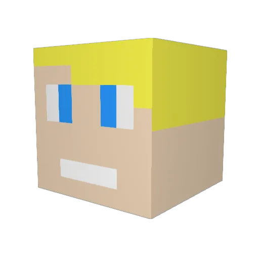 FOXTROT_T2N Minecraft avatar head, 3D render