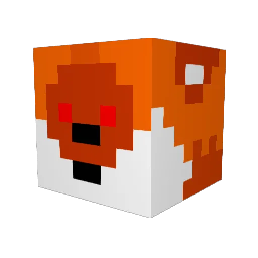 FOXY780 Minecraft avatar head, 3D render