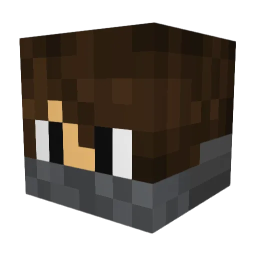 FOXYBOXI Minecraft avatar head, 3D render