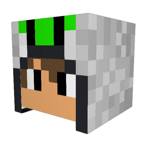 FOXYJan Minecraft avatar head, 3D render