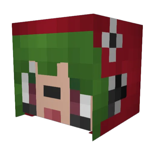 FOX_HUNK Minecraft avatar head, 3D render