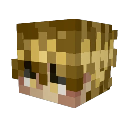 FOZOFF Minecraft avatar head, 3D render