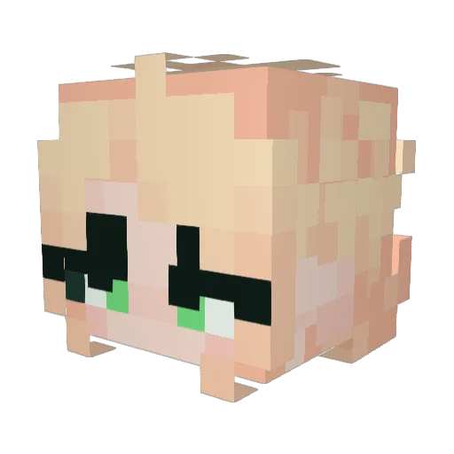 FPLovelich Minecraft avatar head, 3D render
