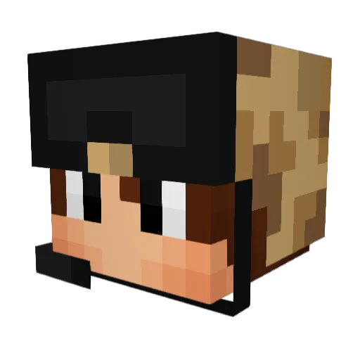 FPSGamer Minecraft avatar head, 3D render