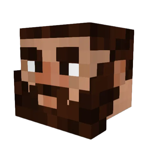FPSJeff Minecraft avatar head, 3D render