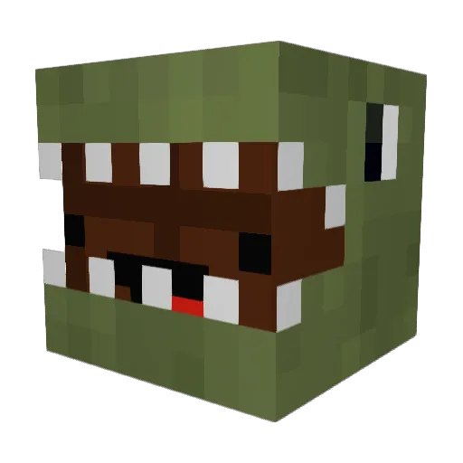 FPSchaco Minecraft avatar head, 3D render
