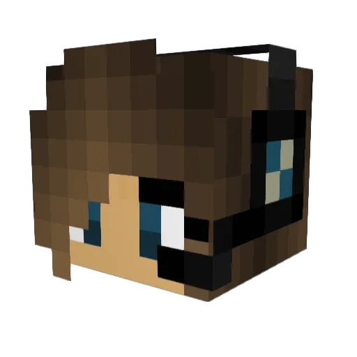 FPSstr8bars Minecraft avatar head, 3D render