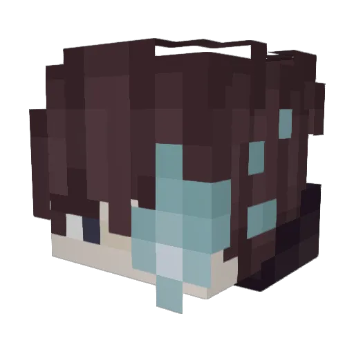 FP_W Minecraft avatar head, 3D render