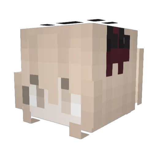 FQ5 Minecraft avatar head, 3D render