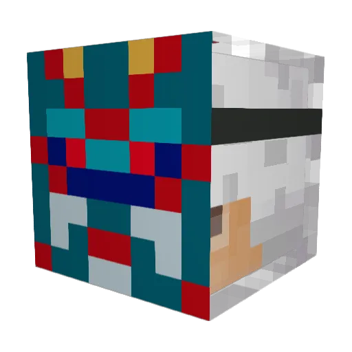 FQYC Minecraft avatar head, 3D render