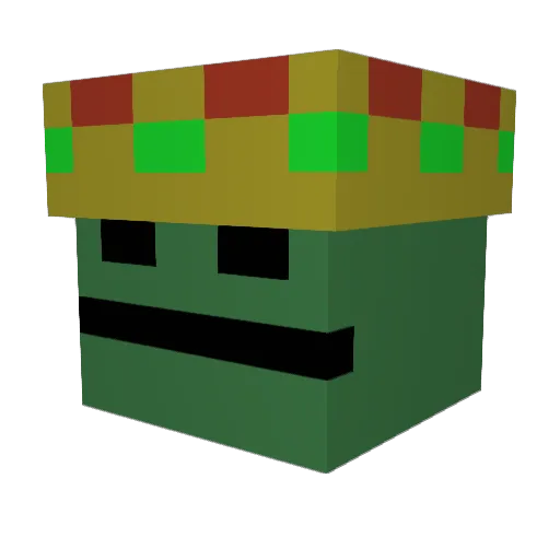 FR333WILL Minecraft avatar head, 3D render