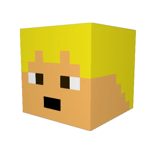 FR3HDY Minecraft avatar head, 3D render