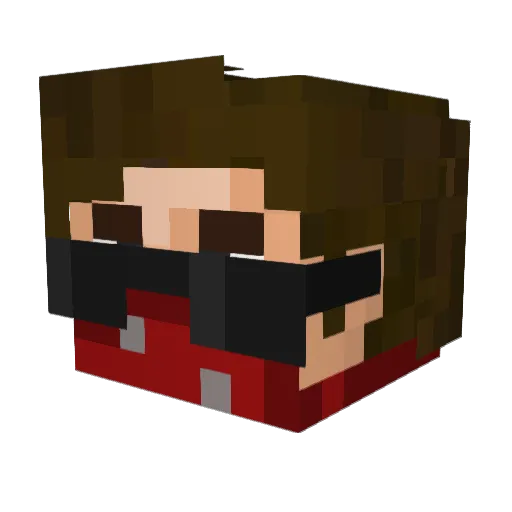 FR4NCAM Minecraft avatar head, 3D render