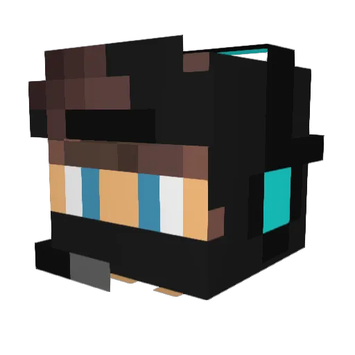 FRA1R Minecraft avatar head, 3D render