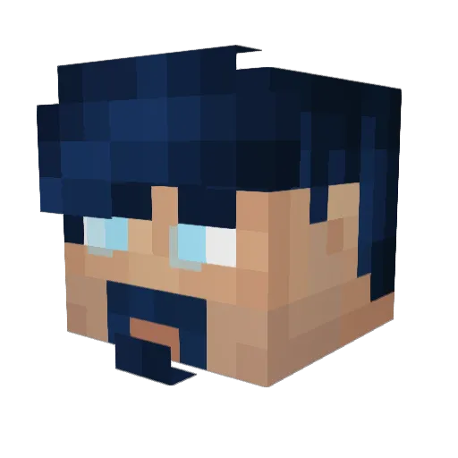 FRAGA_BILL Minecraft avatar head, 3D render