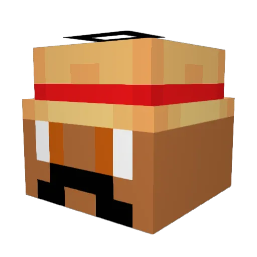 FRANBESI Minecraft avatar head, 3D render