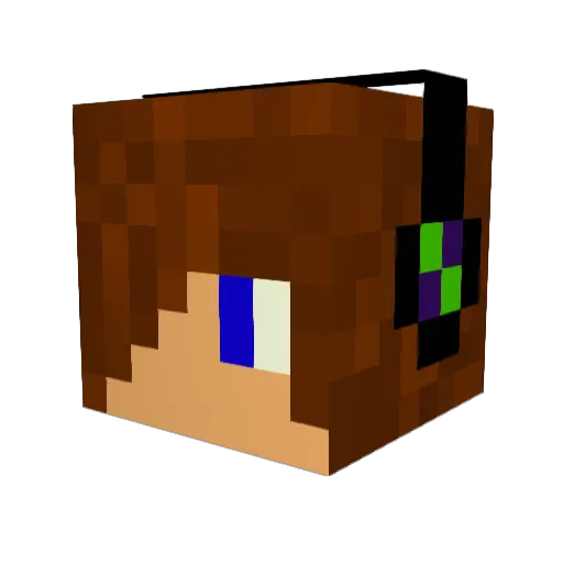 FRANC007 Minecraft avatar head, 3D render