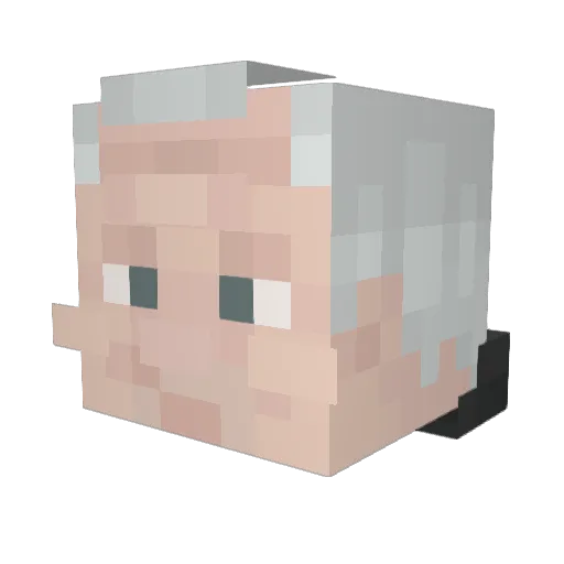 FRANCOMELO Minecraft avatar head, 3D render