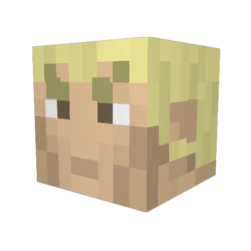 FRANK_CLIENT Minecraft avatar head, 3D render