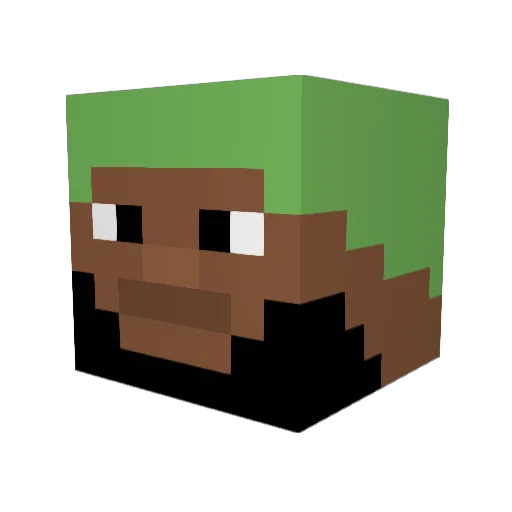 FREAKOCEAN Minecraft avatar head, 3D render