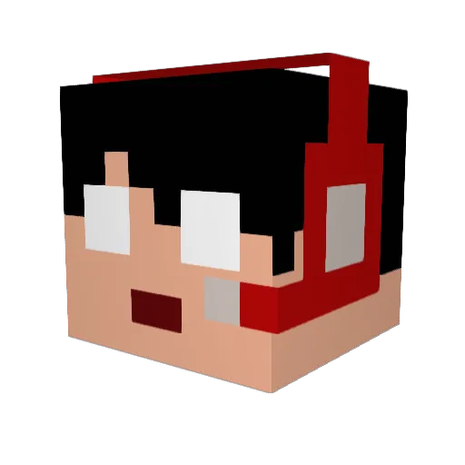 FREDD9 Minecraft avatar head, 3D render