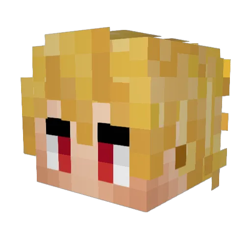 FREEMARII Minecraft avatar head, 3D render
