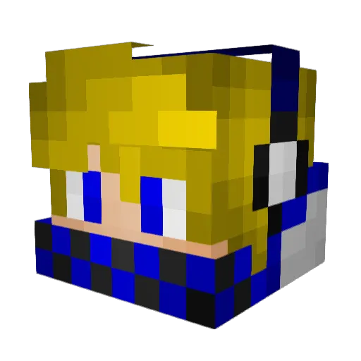 FRESHERMEN3 Minecraft avatar head, 3D render
